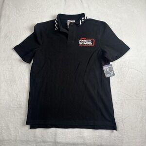 Formula 1 Grand Prix Las Vegas Black Short Sleeve Collared Polo Shirt Men's Smal